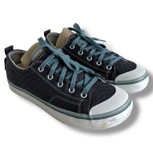 KEEN Quilted Sneakers Black and Teal Size 6.5
